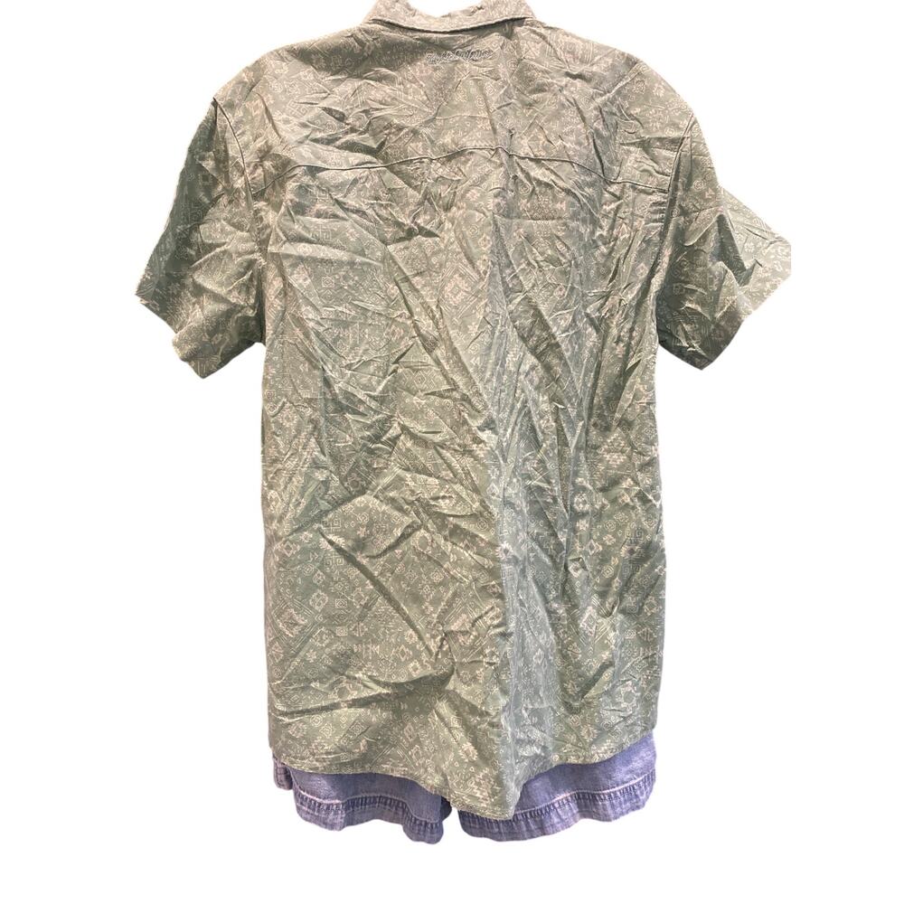 VTG Sage Green Textured Button Up Blouse Plus XL CottageCore - Picture 3 of 5